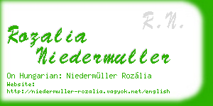 rozalia niedermuller business card