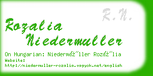 rozalia niedermuller business card